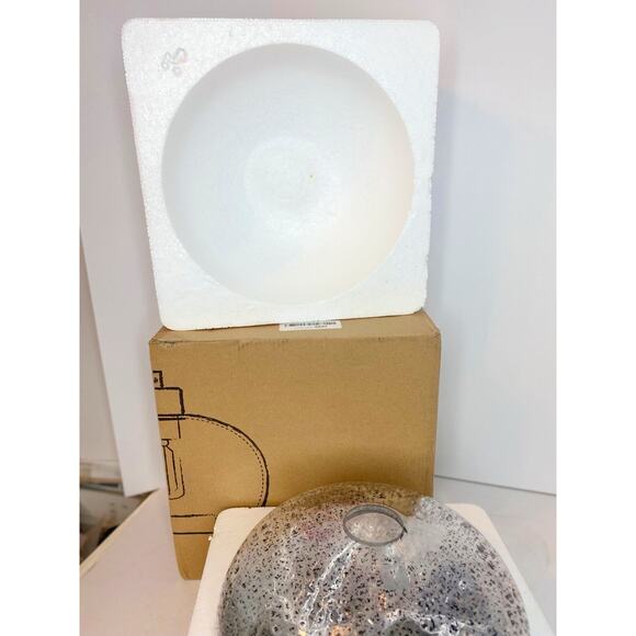 Hand Blown Hanging Light Pendant Dimpled Glass Brushed Nickel Finish Casamotion - Picture 13 of 16